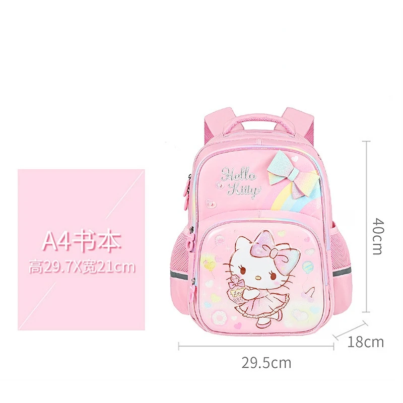 Hello Kitty Schoolbag Primary Girls Grade Princess Girls Kindergarten Spine Protection Reduction Children Backpack