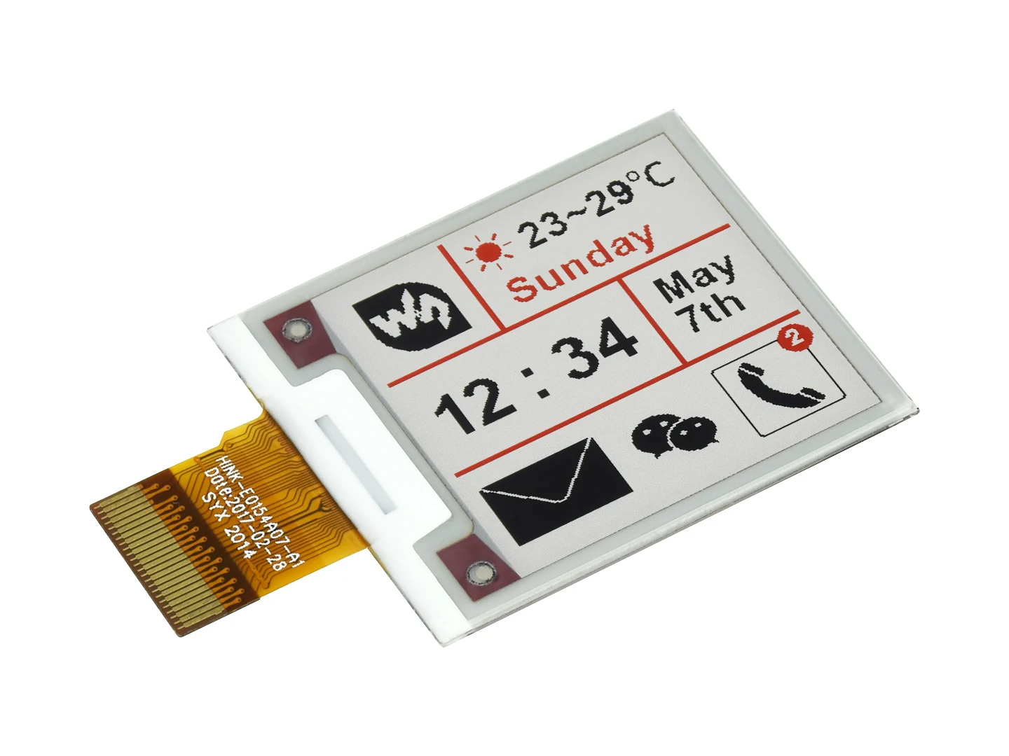 Фото Waveshare 200x200, 1.54-дюймовая панель E-Ink, трехцветная №4