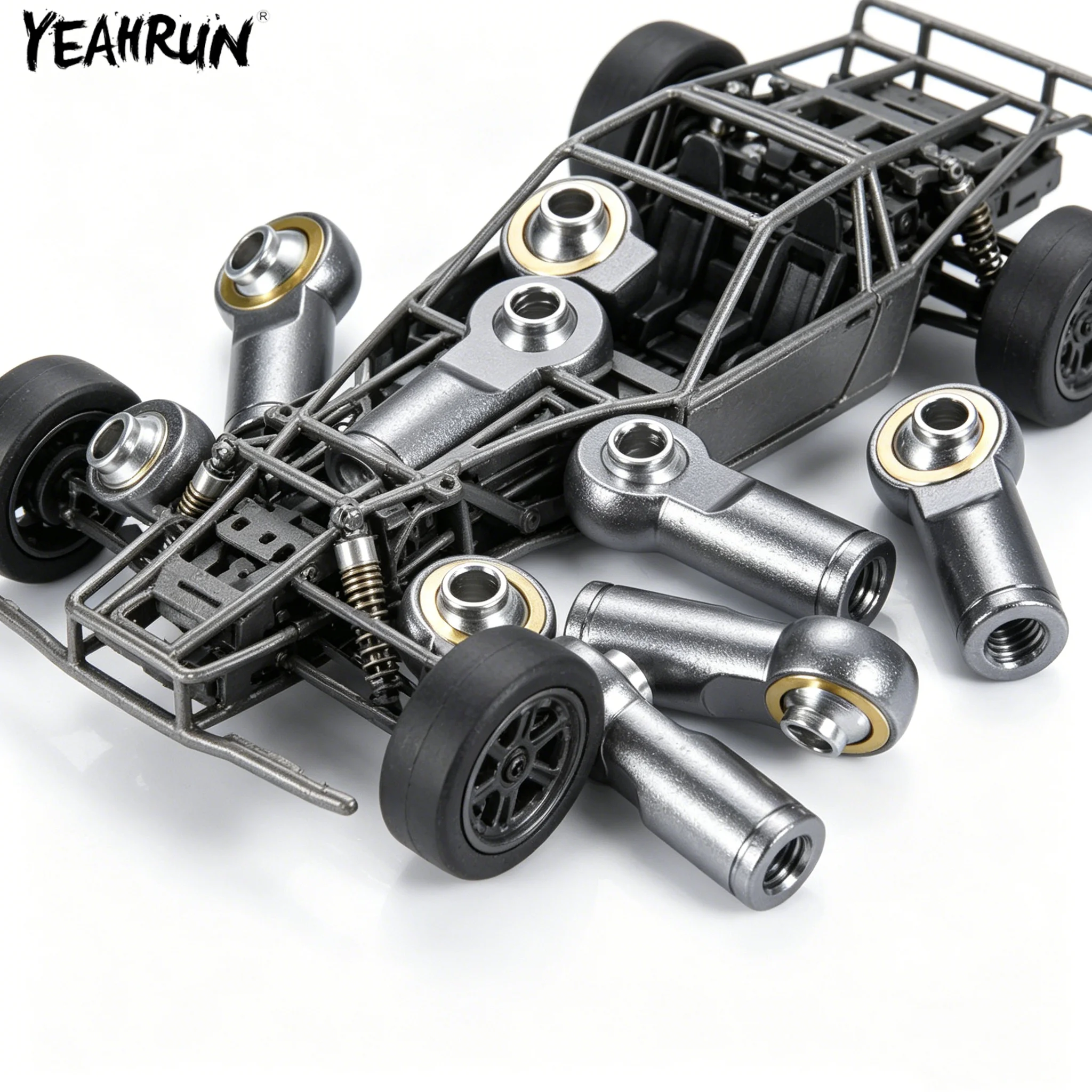 Фото YEAHRUN 1/5 шт. Металлические шаровые шарниры M4 с левой резьбой для радиоуправляемых моделей: краулеров, самолетов, лодок. Детали для тюнинга. №1