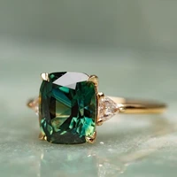 new european and american emerald zircon exaggerated ring fashion diamond wedding ring engagement bracelet