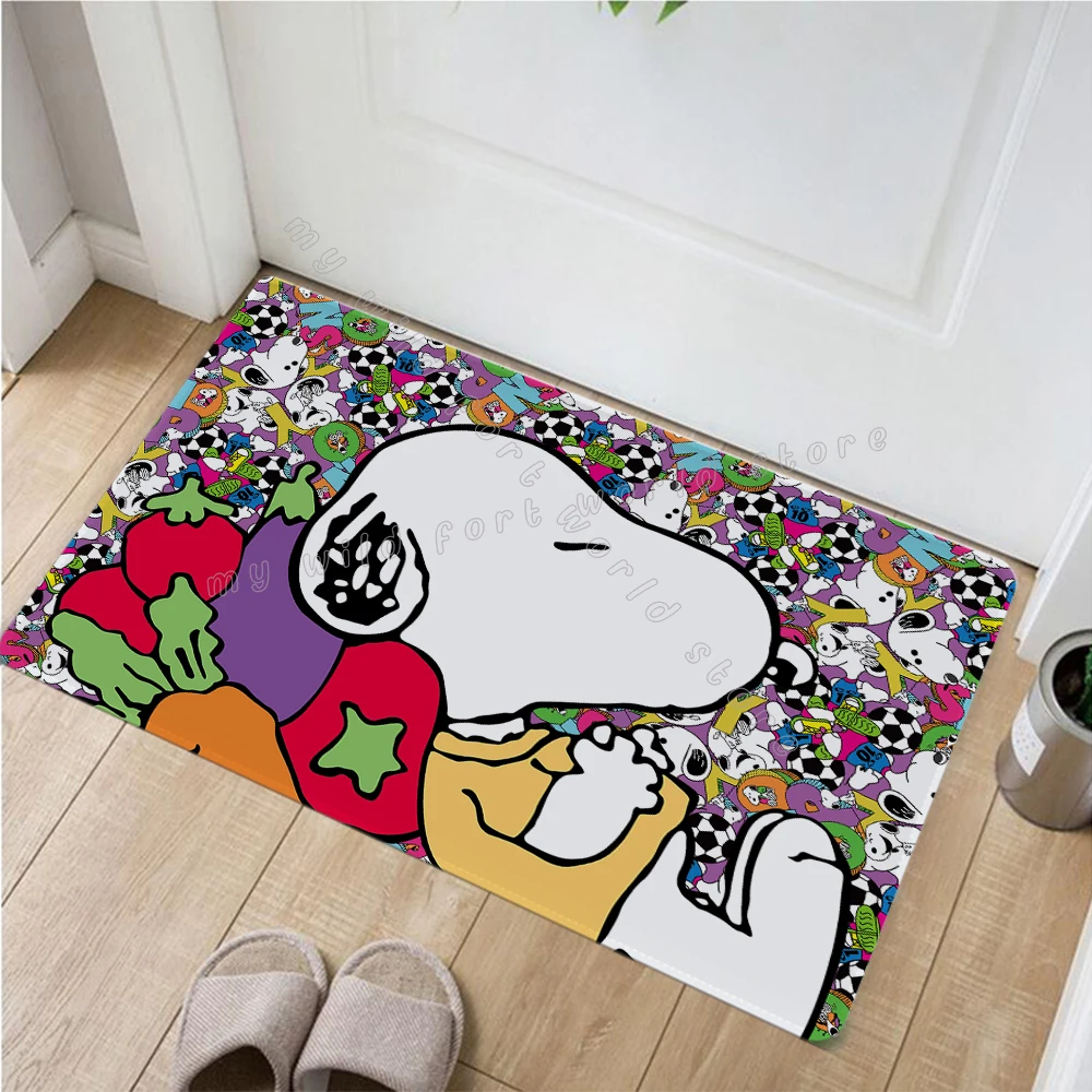 Противоскользящий коврик для ванной из аниме-фильма Snoopi милый фланелевый ковер с
