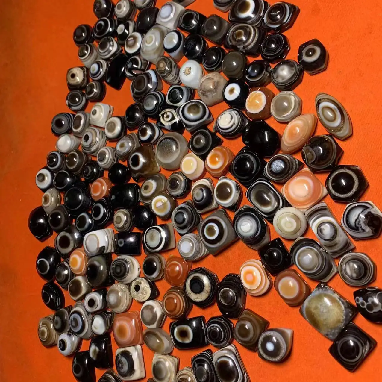 

147pcs/lot natural stone eye agate marquise sheep plate beads eye buddha eye agate beads bulk wholesale amulet energy mystery