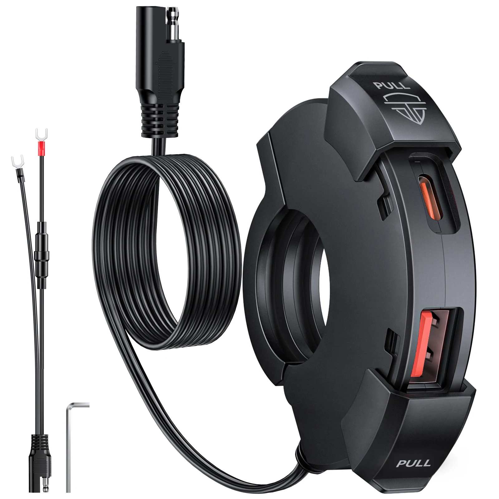 

Универсальное USB-зарядное устройство для мотоцикла Anchtek, 48 Вт, QC3.0 PD, адаптер питания, водонепроницаемый кронштейн для крепления на руль, зарядное устройство для камеры и телефона