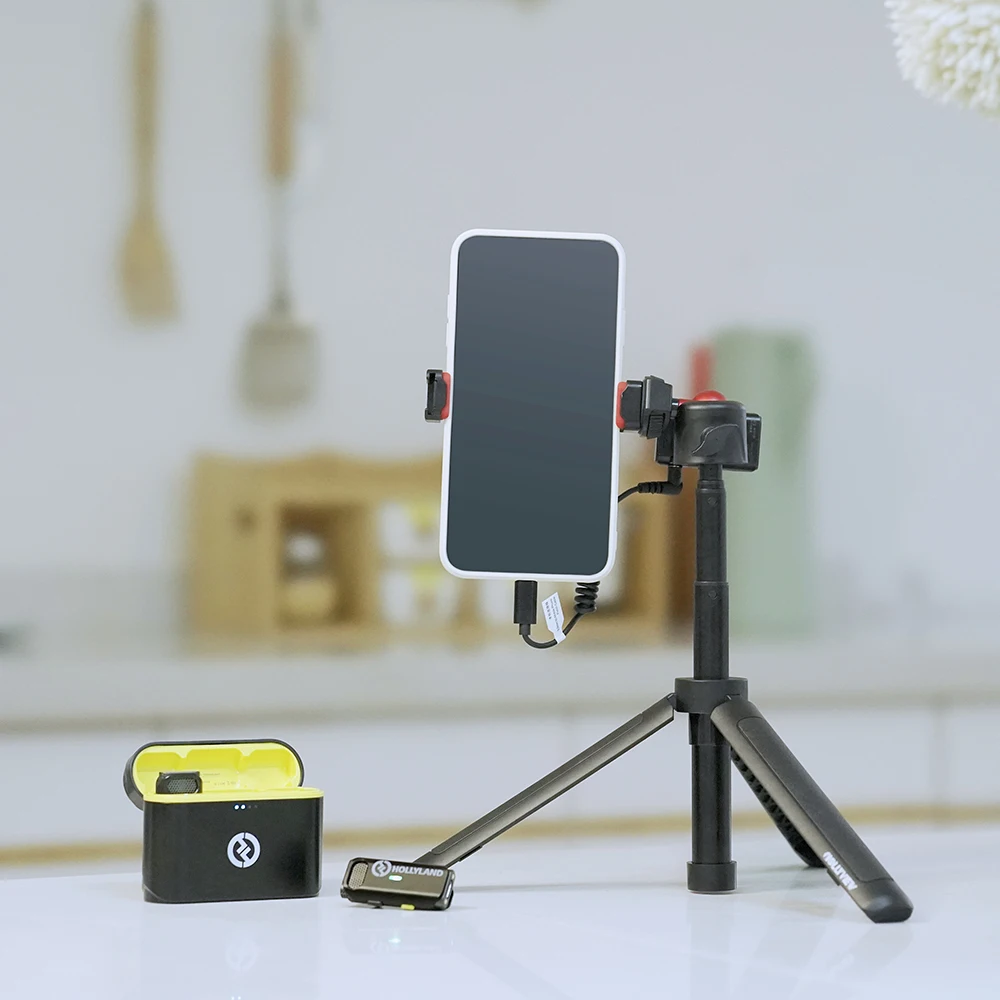 Kup Hollyland Lark M1 Duo 600ft Bezprzewodowy Mikrofon Z Etui Z Funkcją ładowania Przenośny Mini Klapa Mikrofonu Nagrywanie Audio Wideo Dla Telefonów