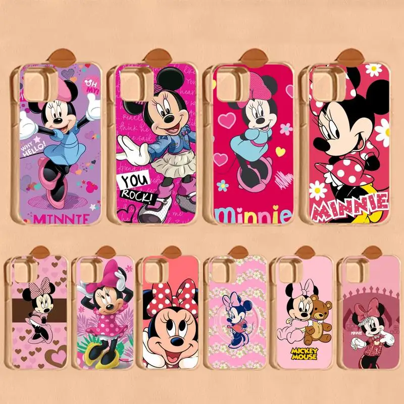 

Disney Minnie Mouse Phone Case For iPhone 14 11 12 13 Mini Pro XS Max Cover 6 7 8 Plus X XR SE 2020 Funda Shell