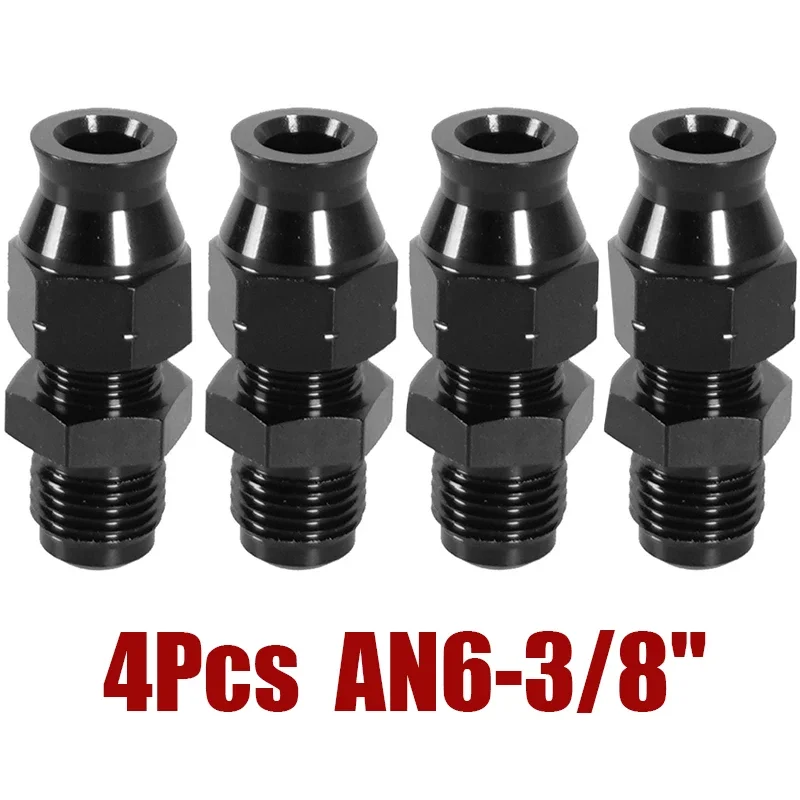 

Универсальный алюминиевый фитинг для топливной линии, 1/2/4 шт., 6 ярдов, 5/16 дюйма, Женский переходник с раструбным соединителем, черная Латунная вставка