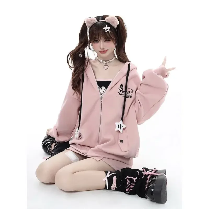 Свитшот с длинным рукавом и принтом