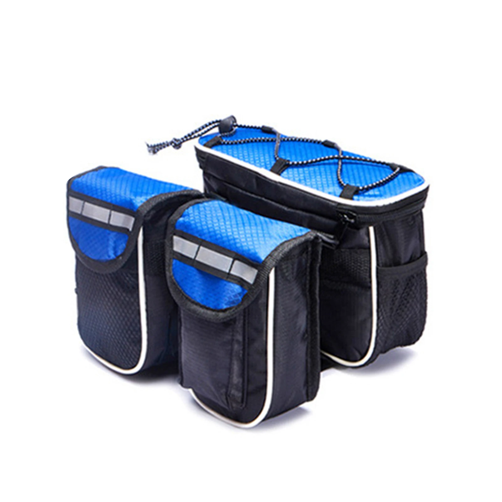 

Portable Bike Front Frame Bag 4 In 1 Large Capacity Cycling Bike Top Tube Bag Reflective Large Capacity Waterproof 4 In 1