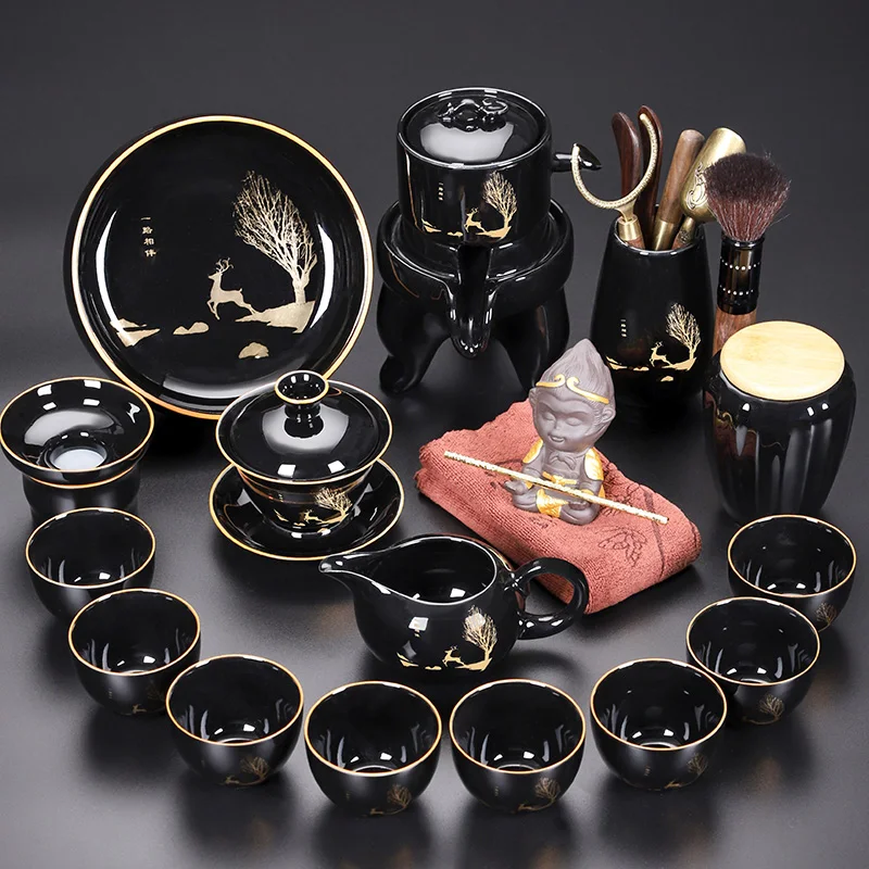 

Kung Fu Chinese Tea Set Complete Porcelain Ceremony Tea Set Luxury Pet Traditional Vintage Zisha Juego De Te Drinkware WSW35XP