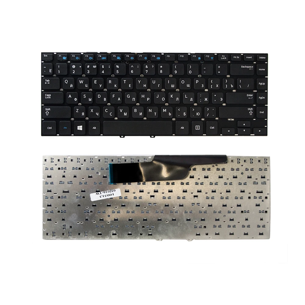 Клавиатура для ноутбука Samsung NP355V4C 355V4C S01 NP300E4A Series. Плоский Enter. Черная без рамки. PN: