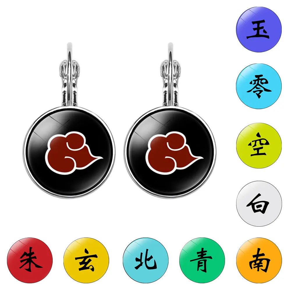 Аниме серьги Наруто Акацуки для женщин и девушек фигурки Висячие модные