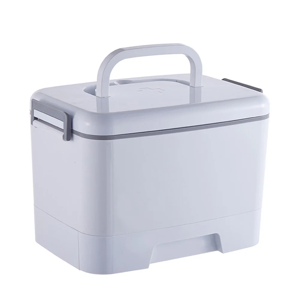 

Box First Aid Storage Medicinetravel Family Craft Bin Layer Kit Case Multi Organizer Household Toolbox Tool Emergency Cabinet