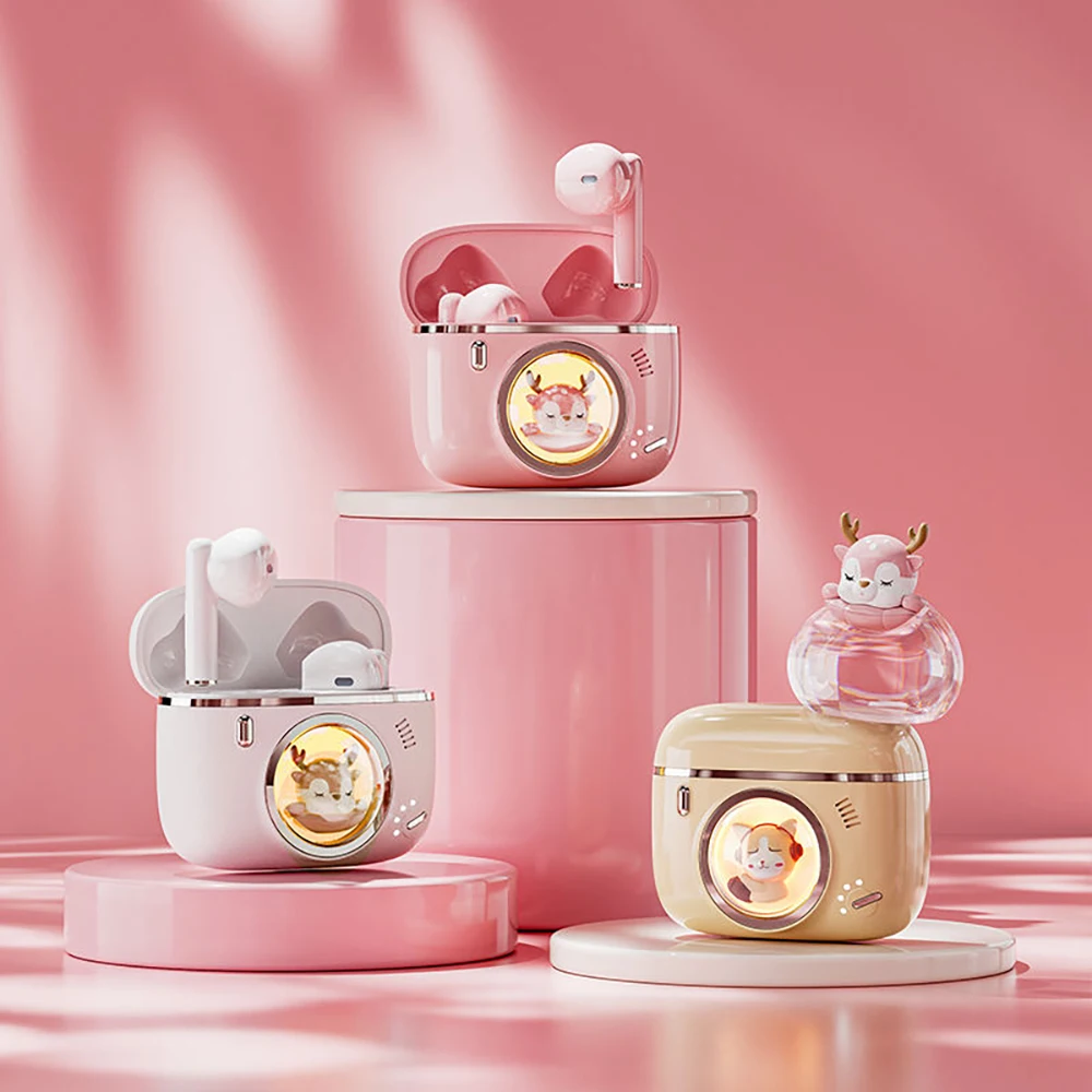 

Cute Cartoon TWS Touch Control Wireless Headphone Bluetooth 5.3 Earphones Sport Earbuds Music Headset For Iphone Xiaomi phones