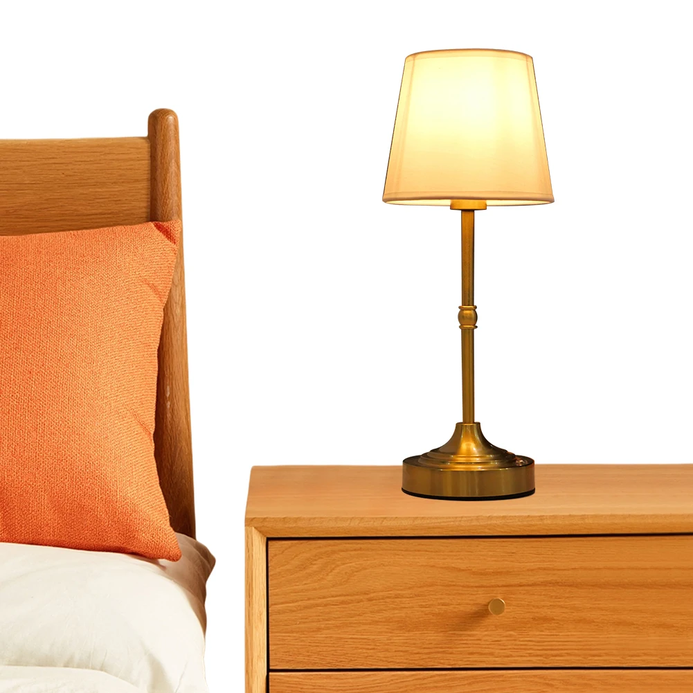 Настольная лампа с регулируемой яркостью декоративная для чтения тканевый