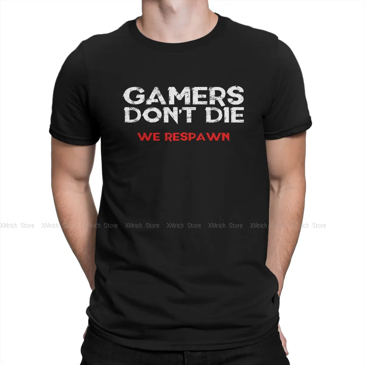 

Gamers Don't Die T-Shirt Men Red Dead Redemption Leisure Cotton Tees Crew Neck Short Sleeve T Shirts Gift Idea Clothing