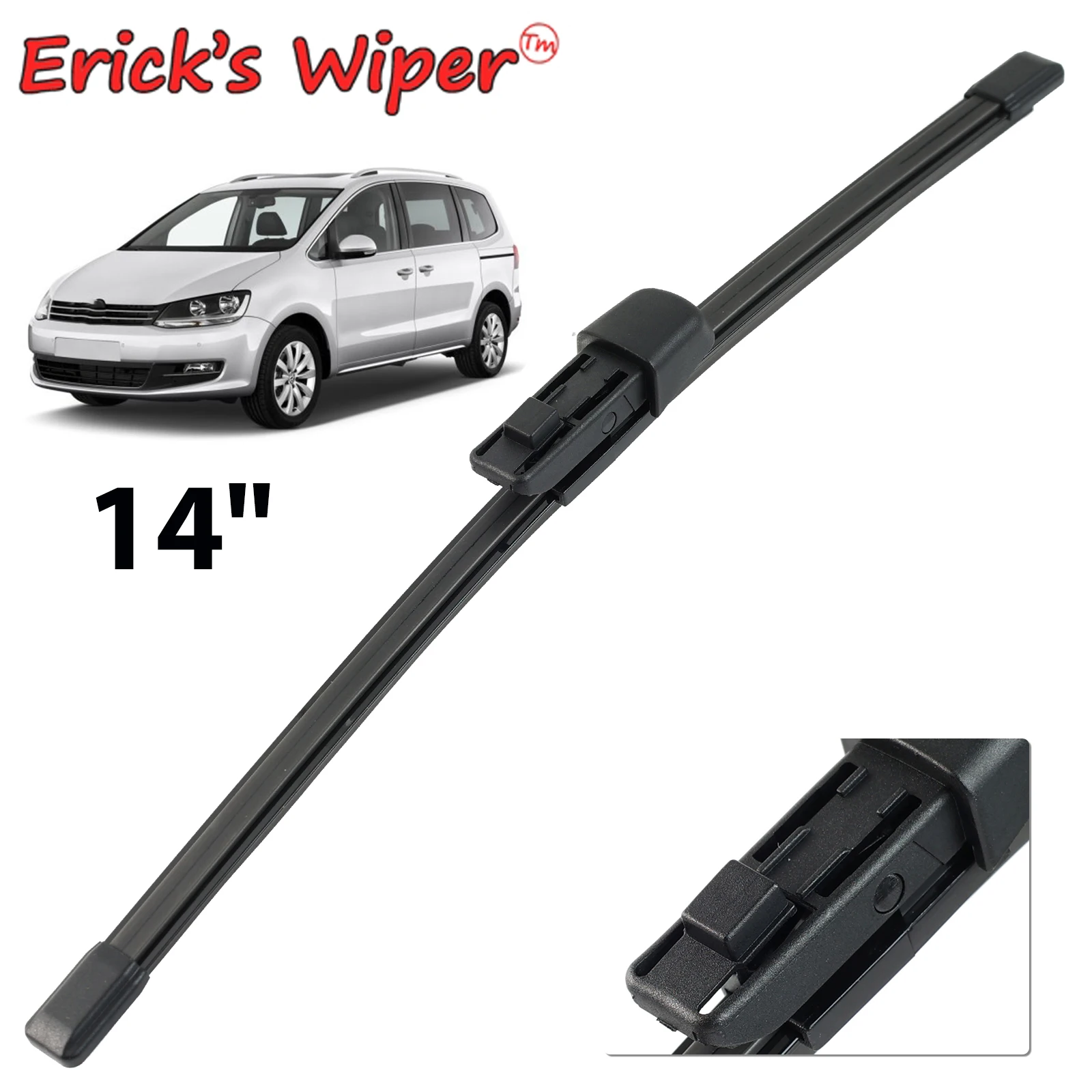 

Стеклоочиститель Erick's 14 дюймов, задняя щетка стеклоочистителя для VW Sharan 2010-2023, лобовое стекло, чистая задняя дверь, автомобильная щетка от дождя