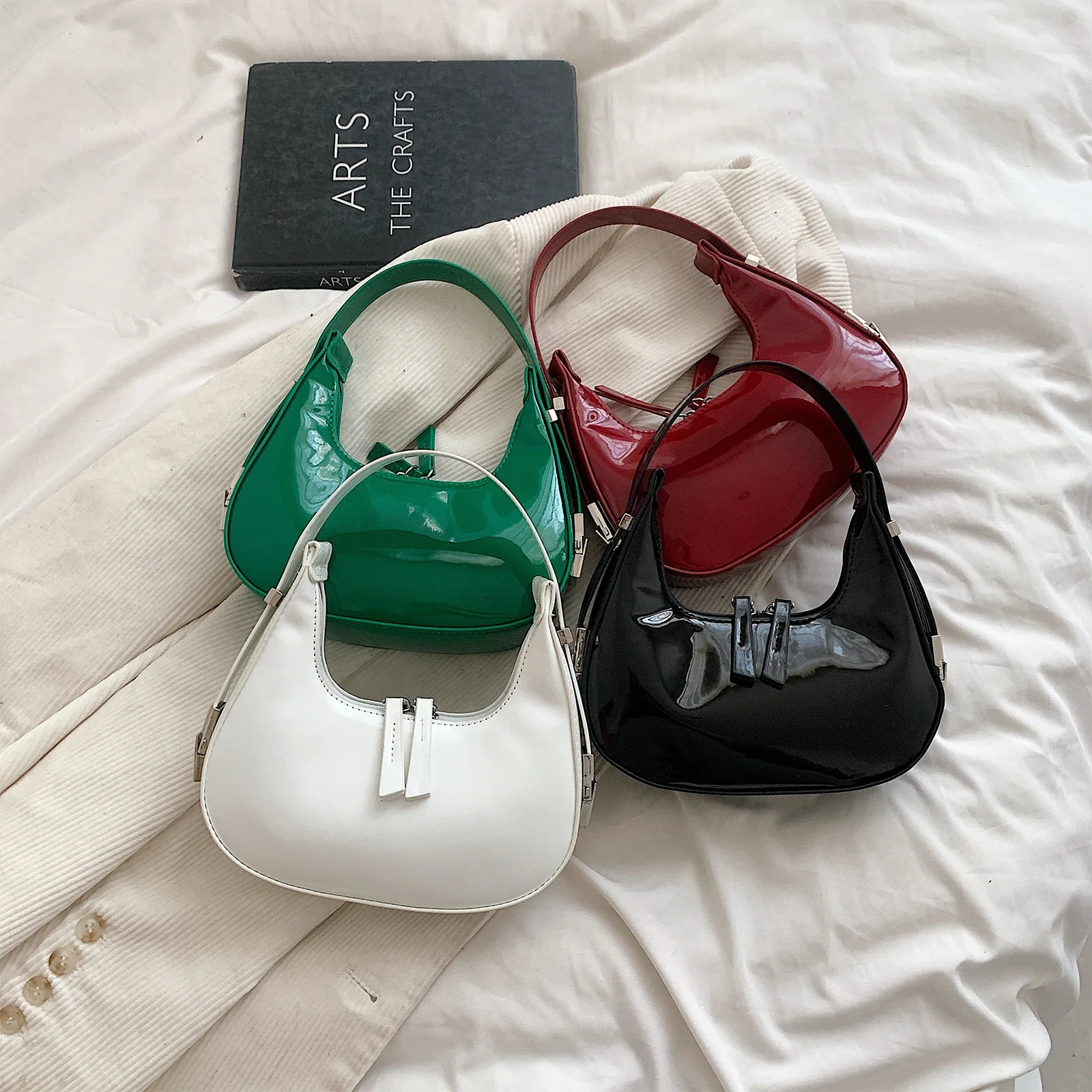 Shunmaii женская сумка в форме полумесяца винтажном стиле на плечо из искусственной