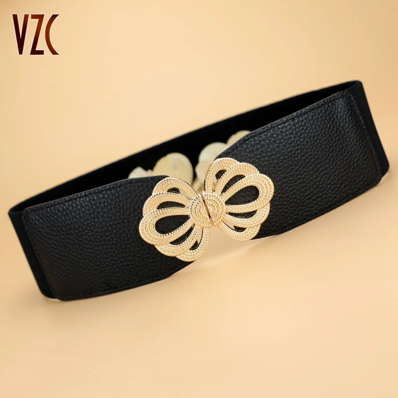 Belt Women Genuine Leather Full-grain Black Handmade Decoration with Small Suit Coat Down jacket Elastic Waist Seal