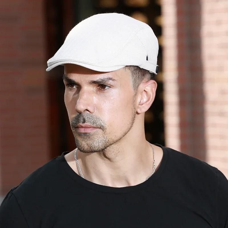 Береты в стиле ретро для мужчин кепка газетчика весенне-летние хлопковые