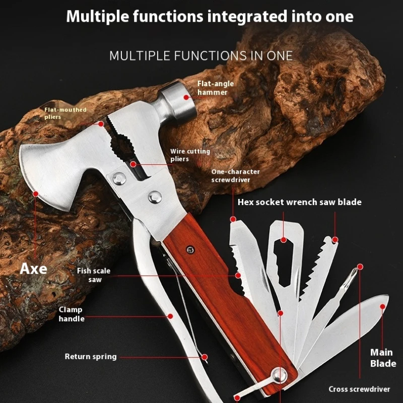 Многофункциональный молоток для топора портативный уличный инструмент