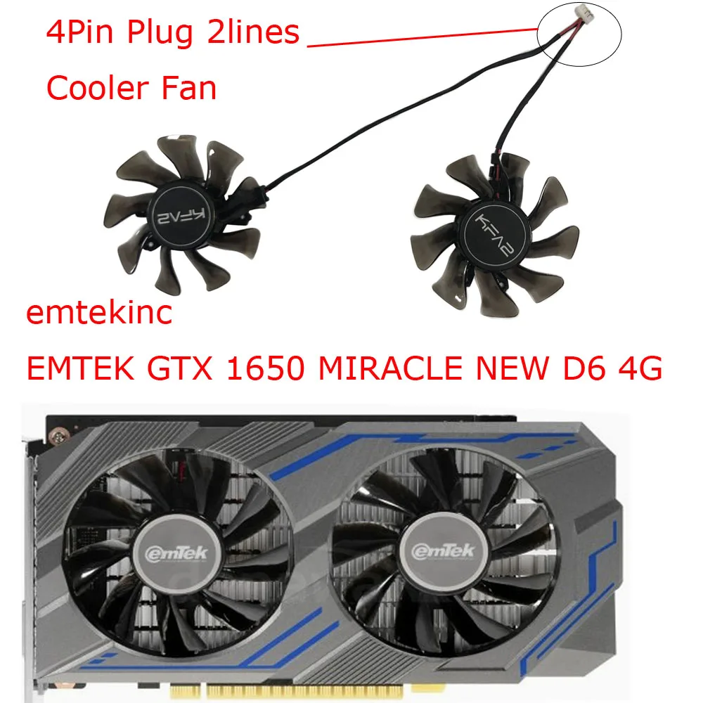 Кулер для графики вентилятор видеокарты FD8015H12S Kuroutoshikou GALAKURO GTX 1650 GF-GTX1650D6-E4GB DF2 2