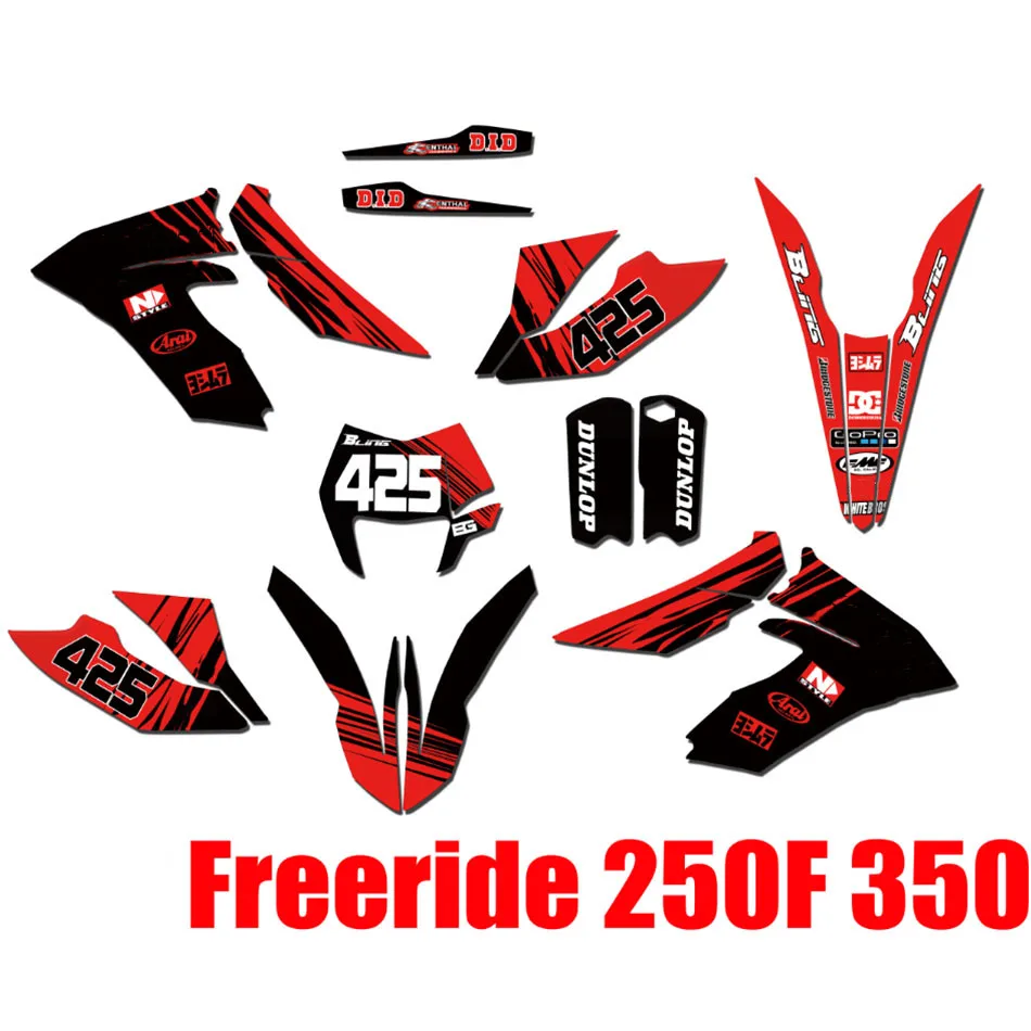 Мотоциклетная фотография Фон Наклейка Набор эмблем для KTM 250 250F 350 Freeride decal 350F |