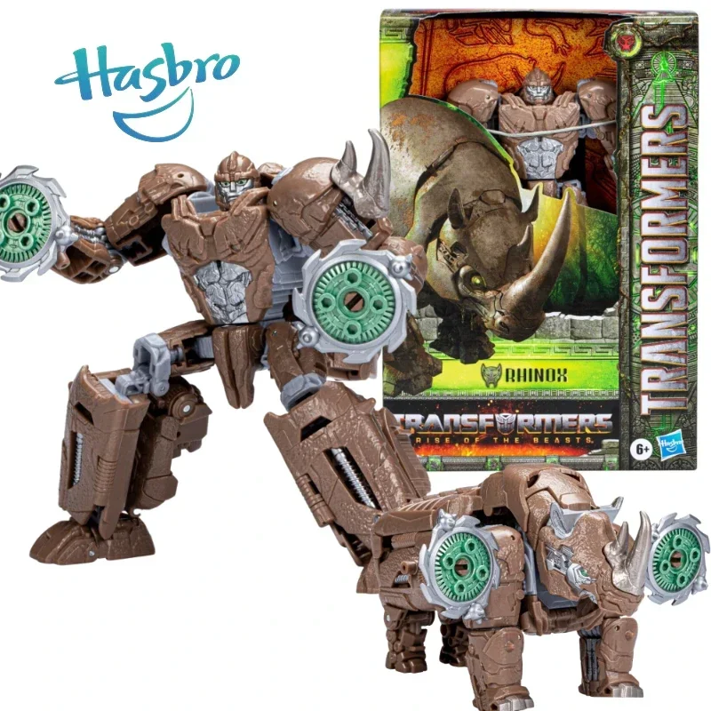 В наличии Hasbro Transformers Movie 7 Rise of The Beasts Voyager Rhinox фигурки героев модель коллекция