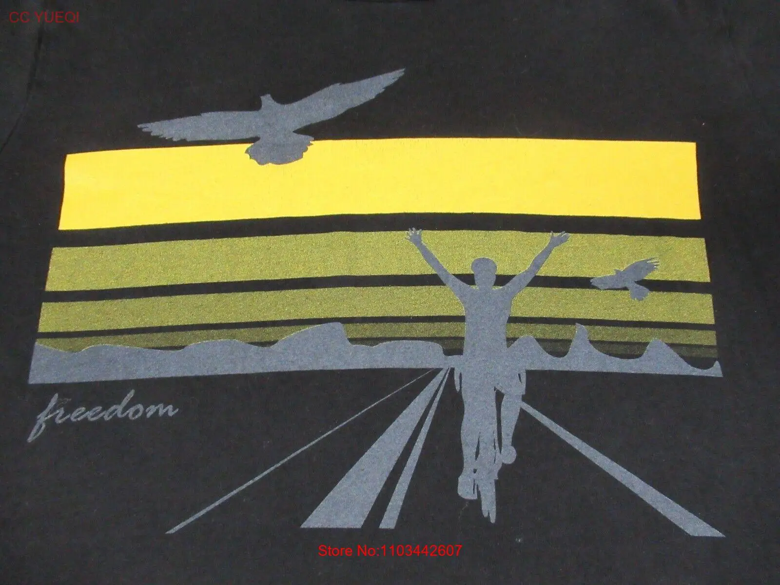 NWOT SARIS BIKE RACKS FREEDOM SUNRISE CYCLE RIDE ЧЕРНАЯ СРЕДНЯЯ ФУТБОЛКА D162