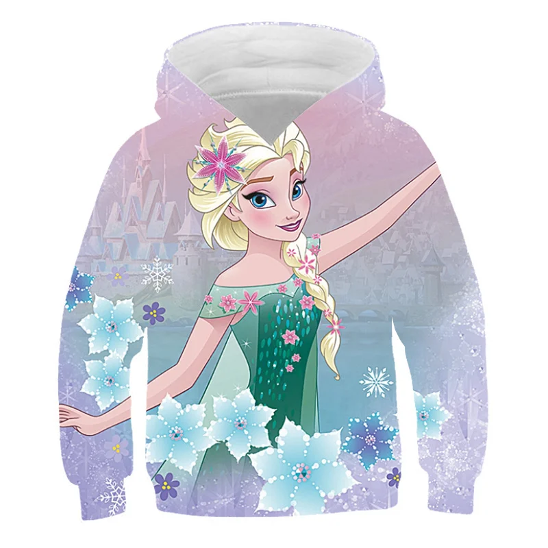 

2022 Kids Frozen Hoodie Children's Boys Elsa Clothes Autumn Baby Sweater Printed Girls Elsa Pullover Boys Cartoon Hoodies