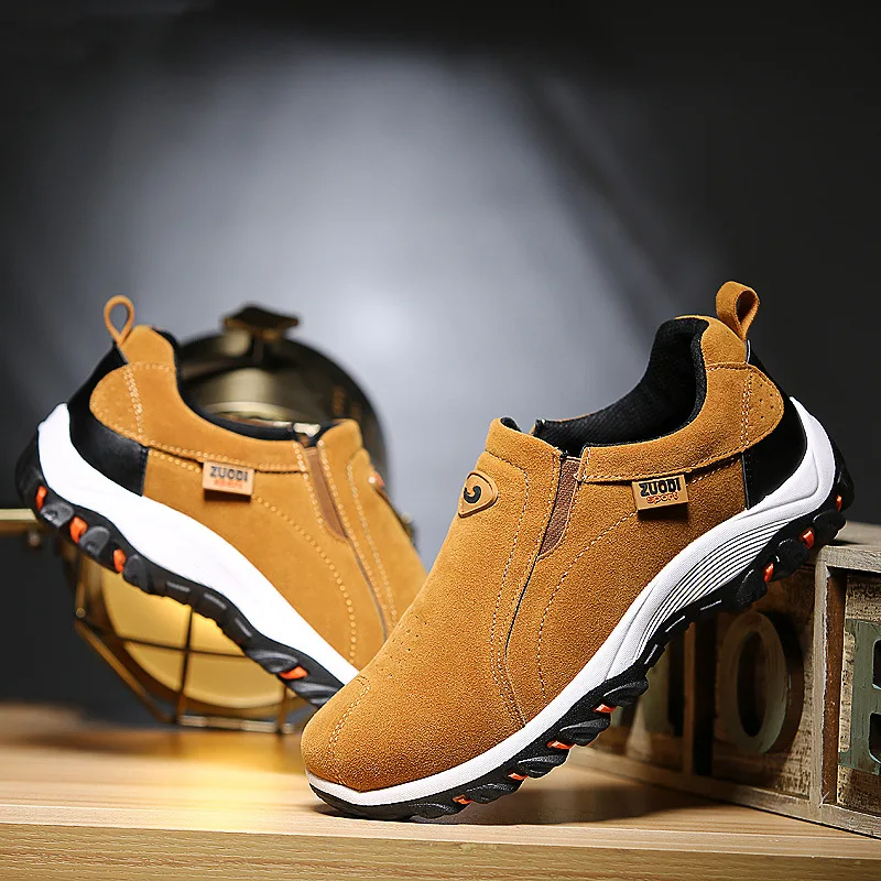 Men's Shoes Men Plus Size Wear-Resistant Non-slip Hiking Shoes Fashion Slip on Casual Shoes New Comfortable Breathable Sneakers
