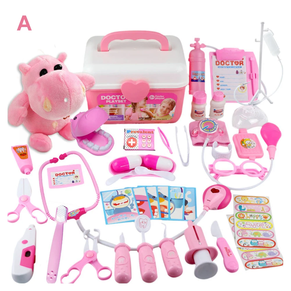 

Play Doctor Kit For Kids 42-pcs Pretend Play Toys Medical Doctor Playset Toys Nurse Appliance With Medical Box For Boys And