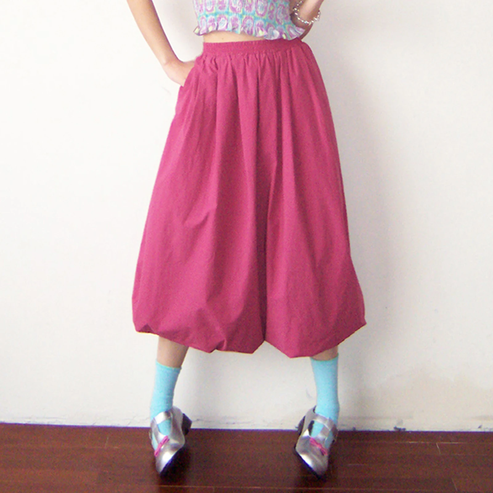 Женские длинные юбки-трапеции Y2k плиссированные юбки с низкой эластичной талией