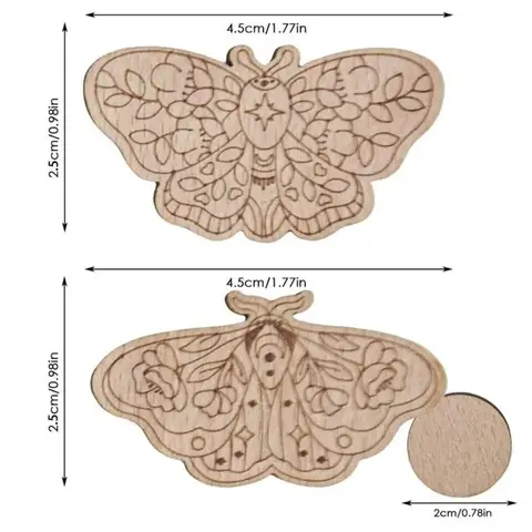 Деревянный магнитный держатель для игл с вышивкой, дизайн бабочки, бытовой магнитный держатель для иглы, инструмент для вышивки крестиком