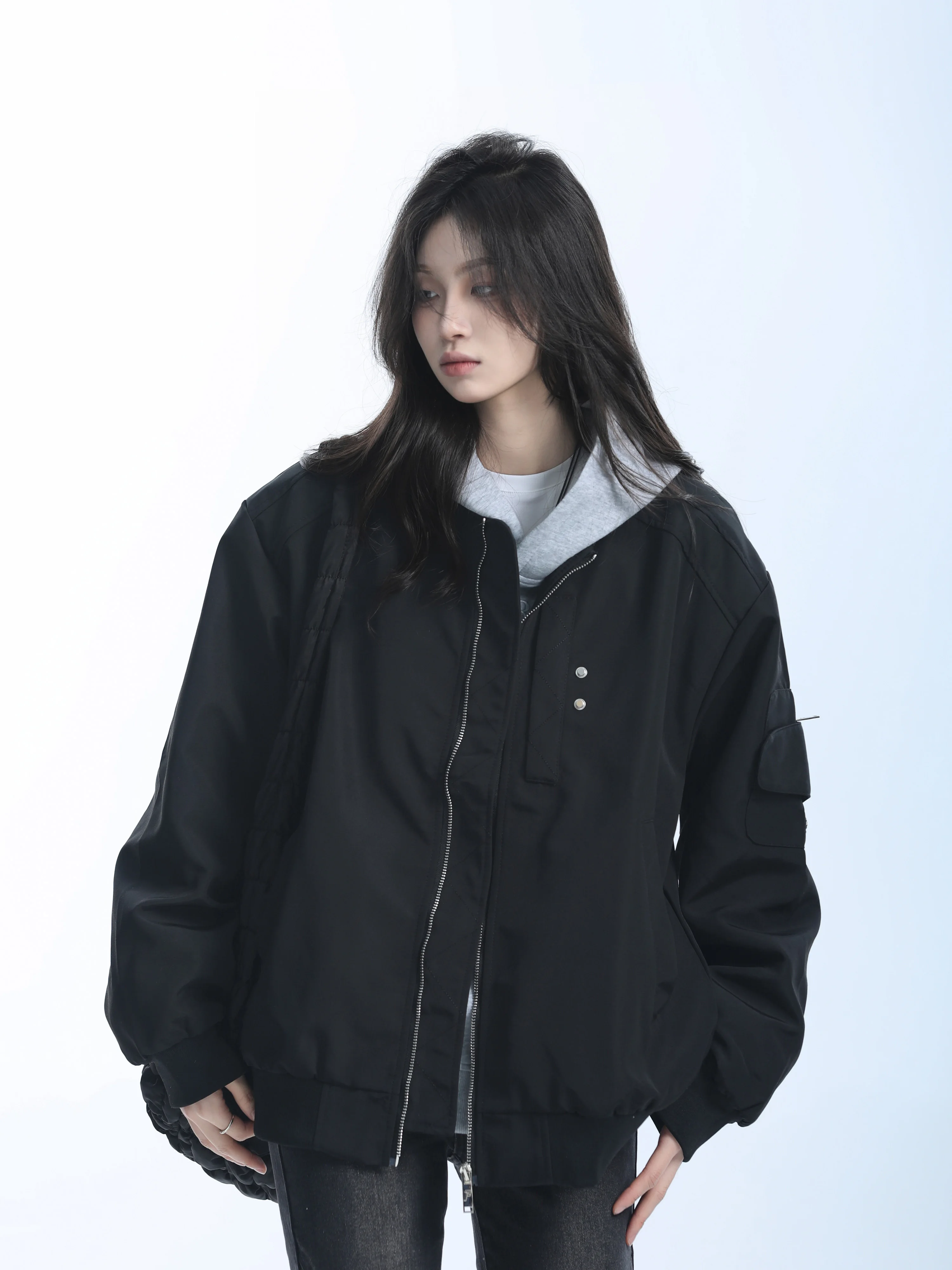 [Sitting in the Mountains] American vintage Vintage Baseball Uniform Outerwear Women Neutral Sle Loose Fashion Brand Jacket...