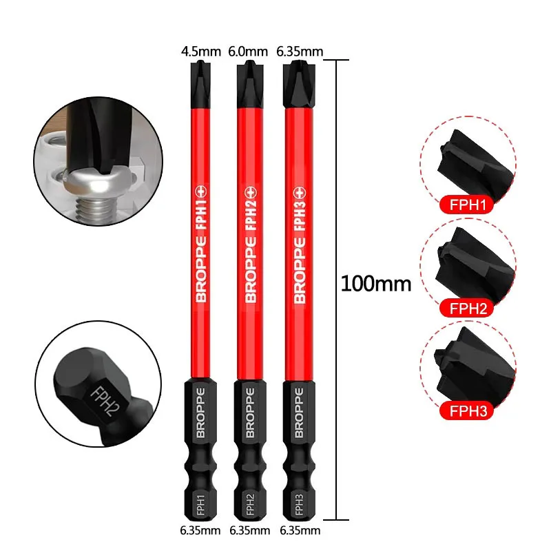 

Магнитная шлицевая крестовая отвертка Conboom FPH1 FPH2 FPH3