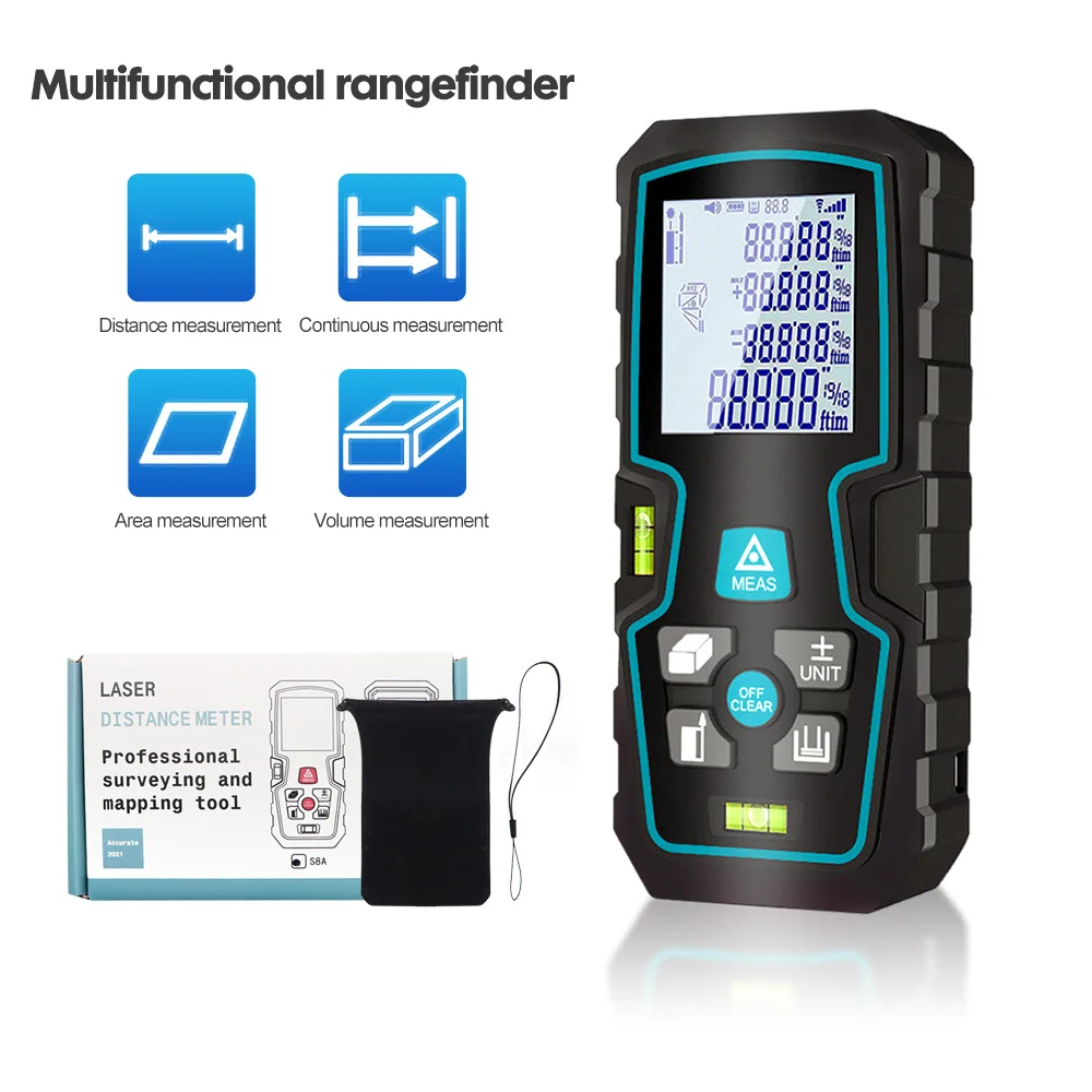 

Laser Distance Meter Electronic Roulette Laser Digital Tape Rangefinder Trena Metro Laser Range Finder Measuring Tape 60/80/100m