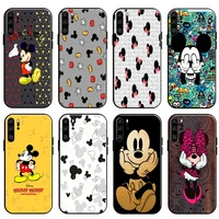 mickey minnie mouse for huawei p smart 2019 2021 p50 p40 p30 p20 pro lite 5g phone case soft silicone cover back coque