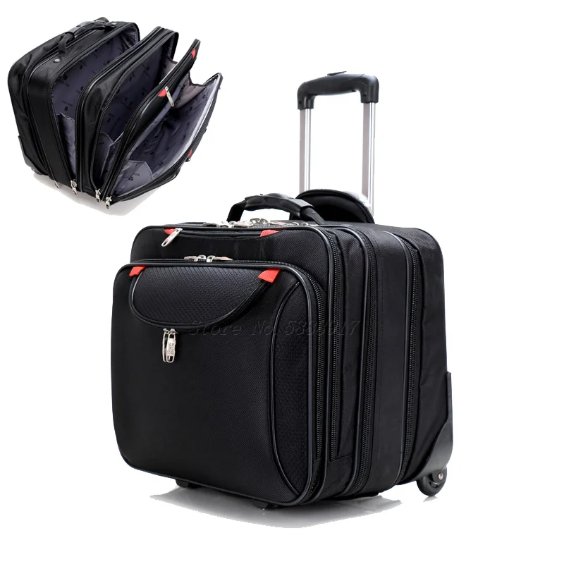 High Quality Suitcase 18 Inch Boarding Cabin Onwheels Oxford Case Business Valise Computer Trip Bag Luggage Travel Suitcase