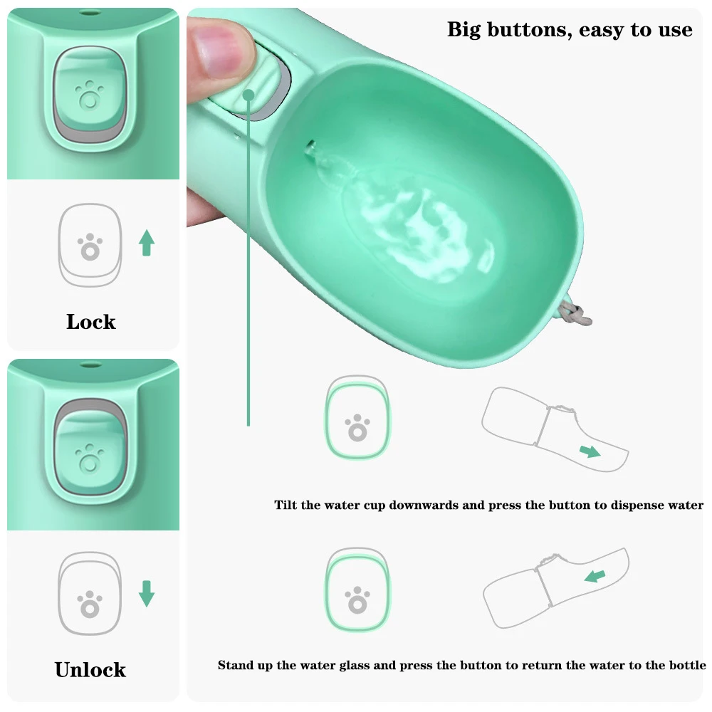 Бутылка для воды домашних животных портативная чашка питья уличная дорожная