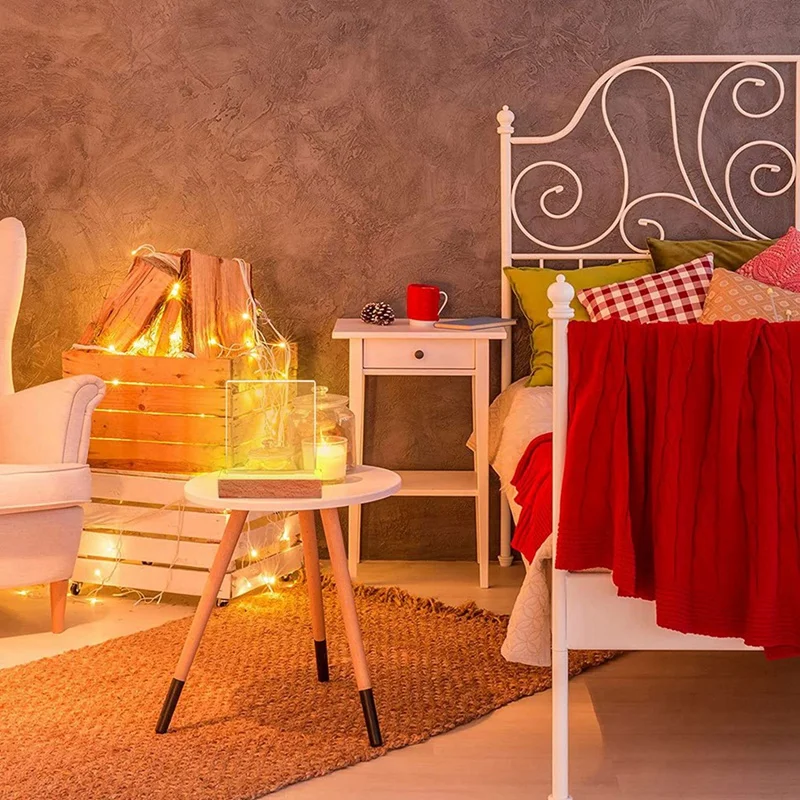 2x деревянная прямоугольная зеркальная основа подставка для лампы акрила