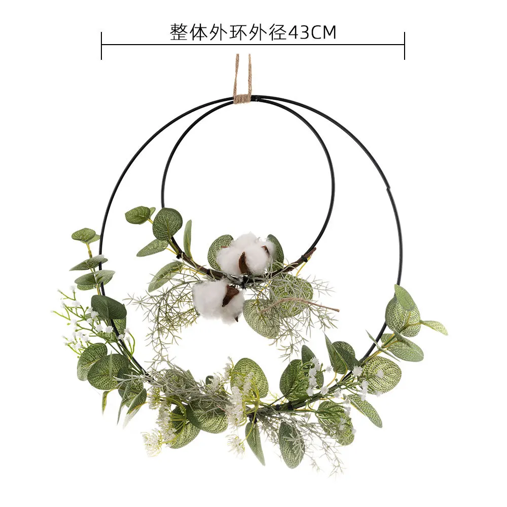 Портативная двойная металлическая гирлянда из хлопка с цветами для невесты