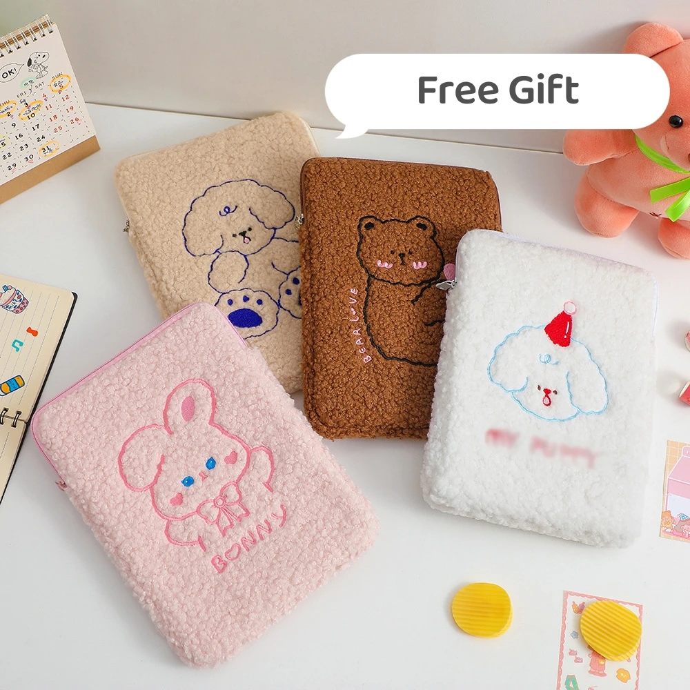 

Cartoon Rabbit Plush Ipad Storage Bag Tablet Pro11 Inch Inner Bag Air4 Protective Case Portable Outdoor Storage Bag Free Gift