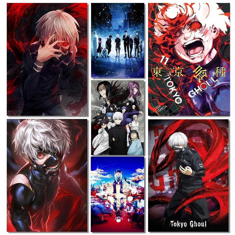 

Japanese Anime Tokyo Ghoul Kaneki Canvas Painting Art Nordic Posters and Prints Wall Pictures for Living Room Decor Frameless