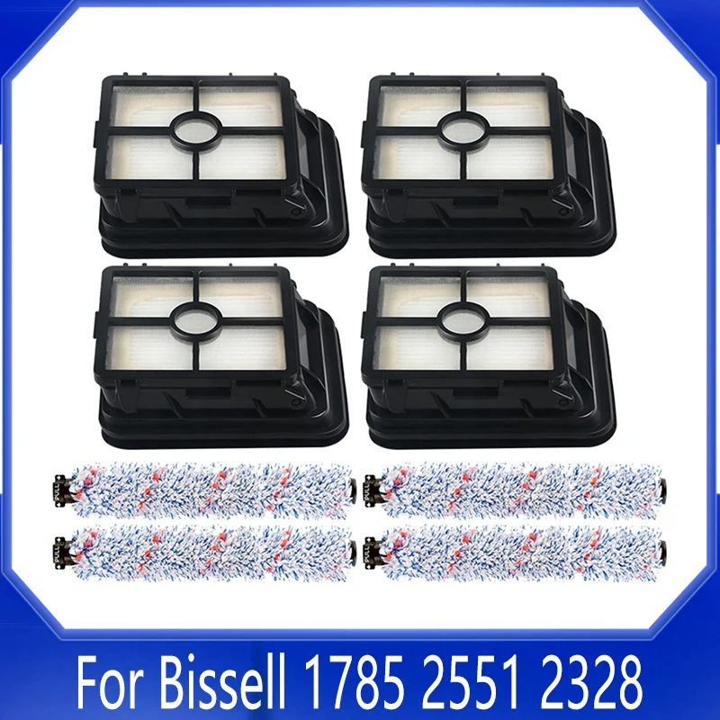 

Hepa Filter Roll Brush For Bissell Crosswave 1785 1866 1868 2303 2305 2306 Series Vacuum Cleaner Floor Pet Carpet Brush