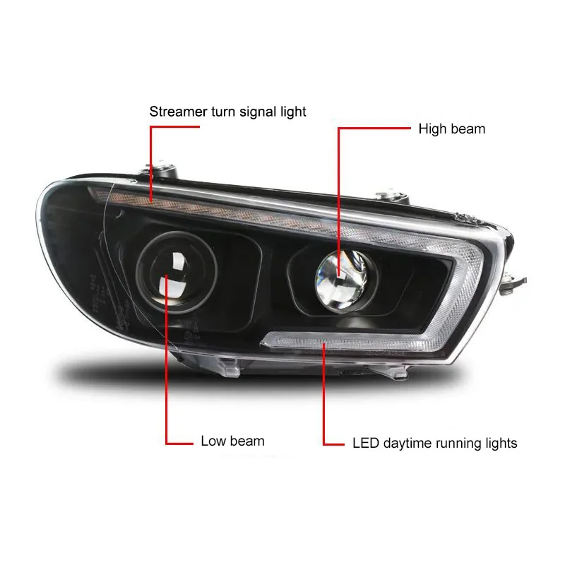 

Car Lights For Volkswagen Scirocco V2 Headlight 2008-2014 HID LED Daytime Running Light Turn Signal Low High Beam With Motor