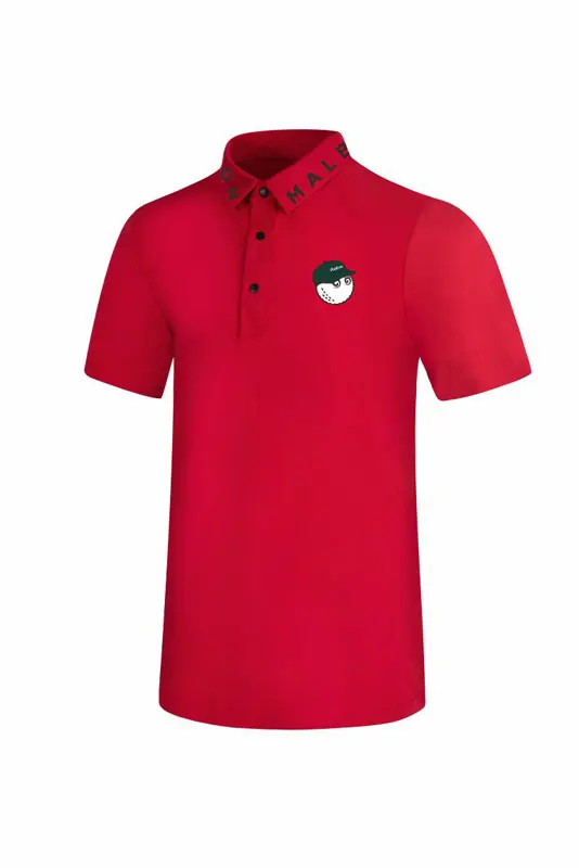 2023 Malbon New Golf Clothing Men's Short-Sleeved T-Shirt Fashion Outdoor High Collar Polo Shirt Spring Summer GOLF Quick Dryer