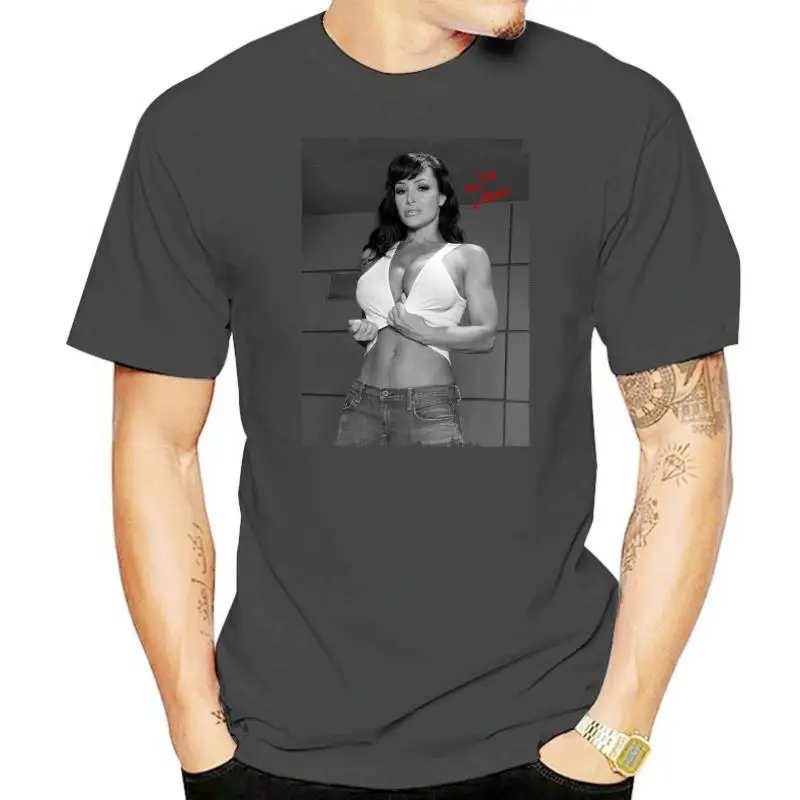 

LEQEMAO O-neck Fashion Casual High Quality Print T Shirt Lisa Ann Men& T-shirt Celebrity Star One In The City
