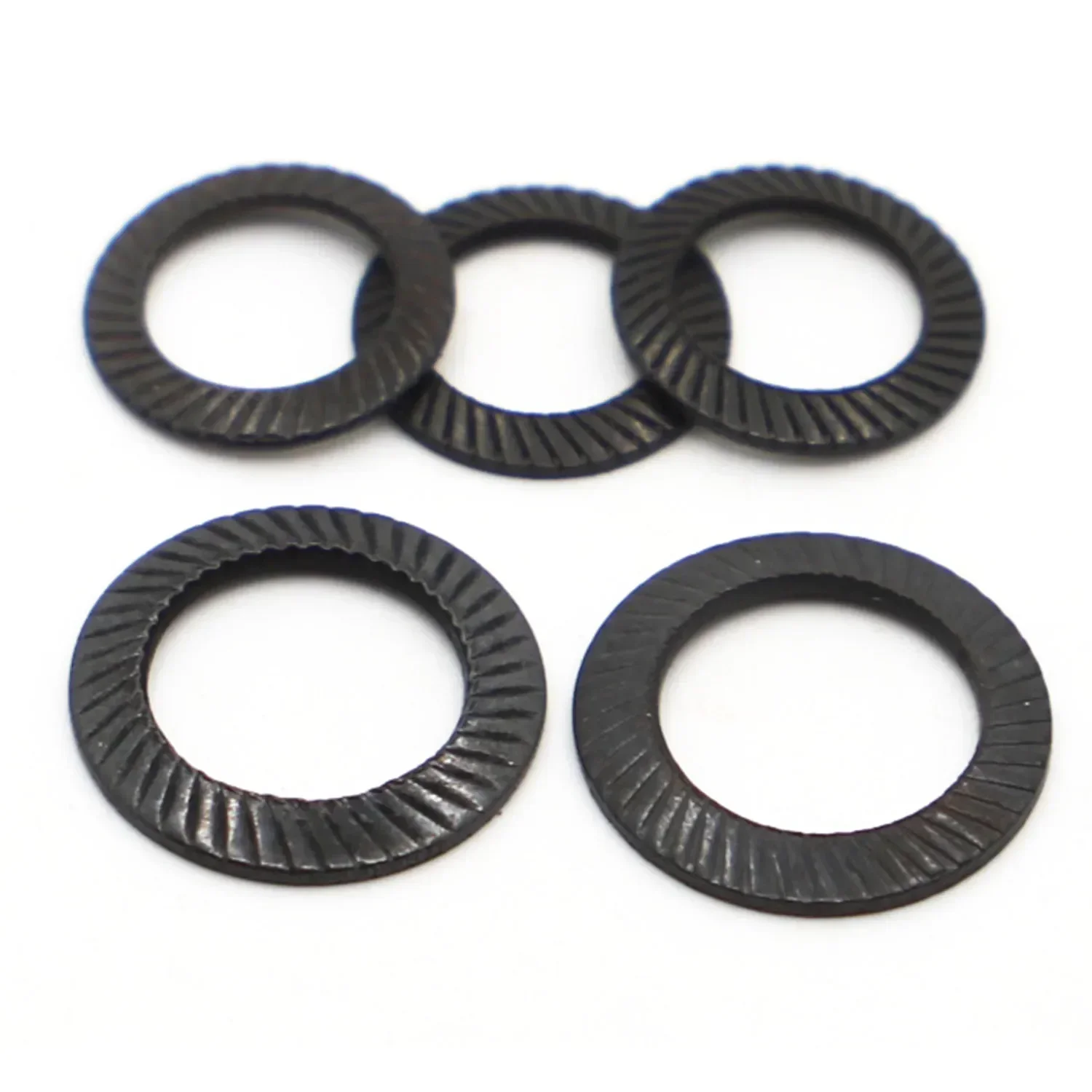 Стопорные шайбы DIN9250 M3 M4 M5 M6 M8 M10 M12 M14 M16 Двусторонняя черная углеродистая сталь