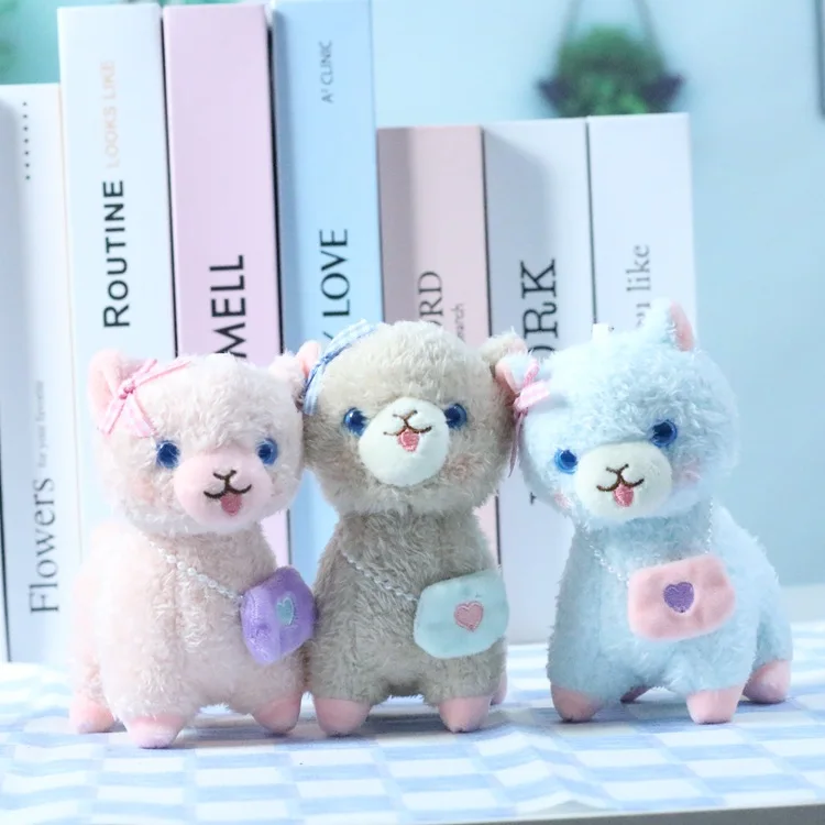 

10cm Cartoon Alpaca Plush Doll Keychain Pendant Cute Animals Little Sheep Plush Soft Stuffed Toys Dolls Pendant Kids Gift