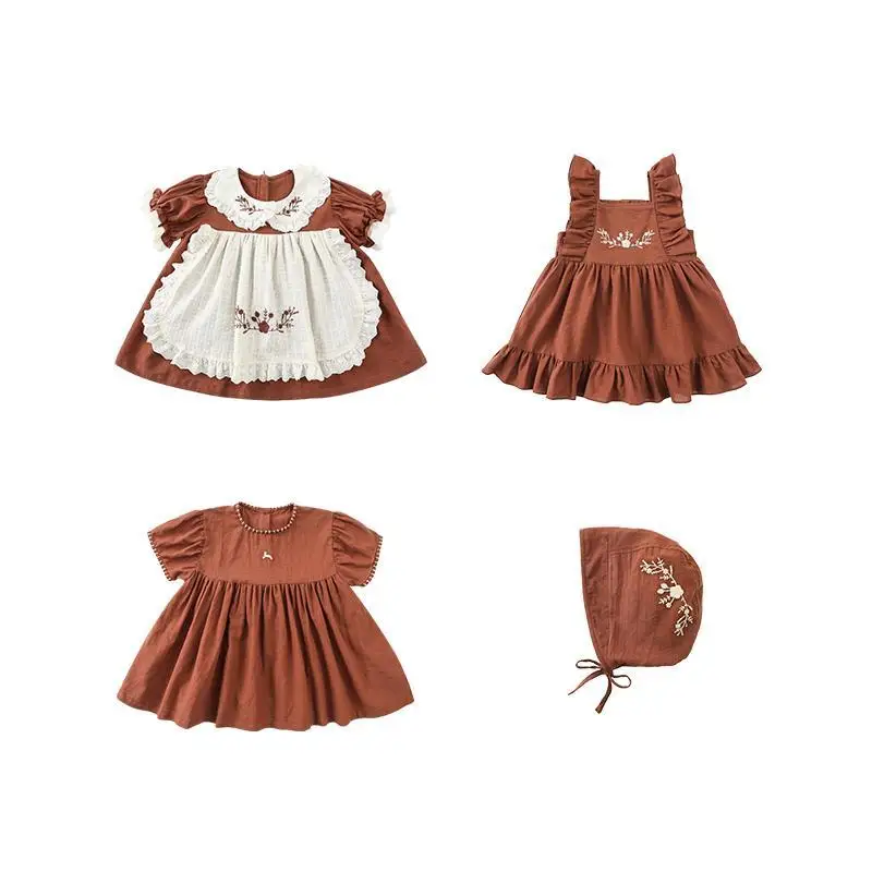 

Летняя одежда для девочек, новинка, модное хлопковое Повседневное платье принцессы в Корейском стиле, детские пляжные праздничные платья